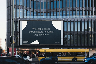 Patchwork Capital – Visual identity billboard branding capital finance grid identity system investment typography visual identity