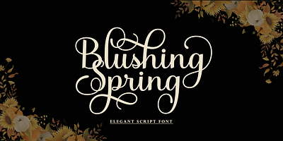 Blushing Spring calligraphy card lettering lovely media script spring web