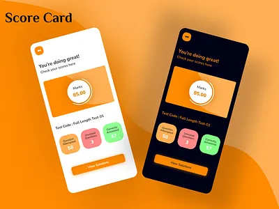 Score card concept design designer looking for job ui ui design ux design uxdesign