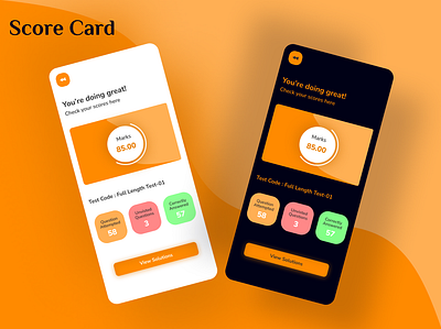 Score card concept design designer looking for job ui ui design ux design uxdesign