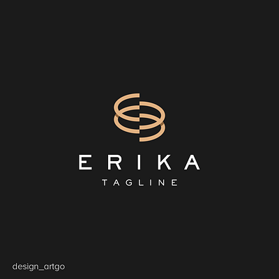 Erika branding design e logo flat illustration logo minimal simple typography ui vector