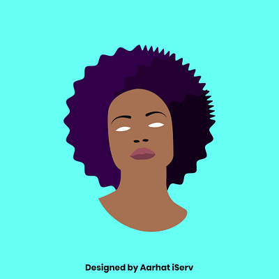 Vector Portrait aarhat app blue clean design illustration logo minimal modren ux