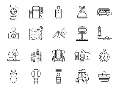 Travel Vector Icons ai download download freebie graphicpear icons download icons set illustration logo mockup travel travel icon travel icon download travel logo