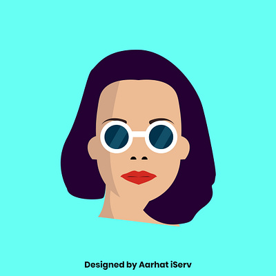 Vector Portrait 2d 2d art aarhat blue clean design illustration logo logodesign minimal modren ui ux