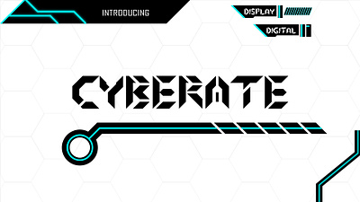 CYBERATE TYPEFACE cyber display font fontself typeface typography ui