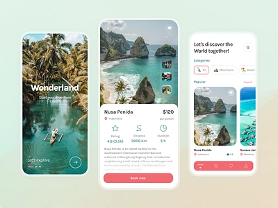 Tour Booking App book booking explore hotel minimal mobile app tour tourist tourist app travel travel app trip trip app ui ux vacation