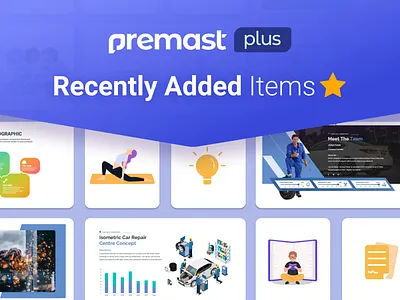 Premast Plus Recently Added Items 3d animation branding business chart dashboard design education financial graphic design infographic logo medical motion graphics powerpoint powerpoint template