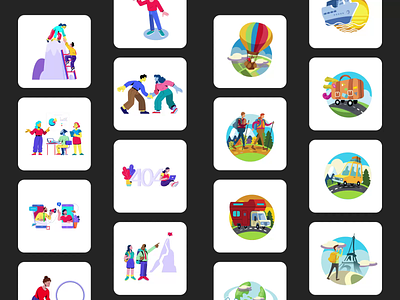 Iconscout illustrations adobe aftereffects animation design illustration motion graphics startup travel website illustrations