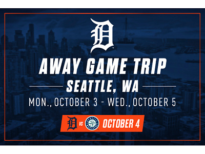 Tigers Away Game adobe photoshop baseball creative design detroit tigers email graphic design major league baseball mlb photoshop tigers typography