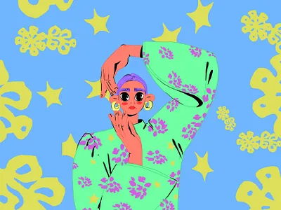 Sight character character style cloth style design draw flat girl graphics design hand illustration look sight woman