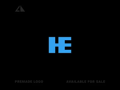 HE Monogram Logo branding minimal monogram simple