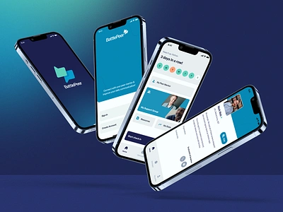 BattlePeer - App Design announcement app dashboard design dribbble flat ios layout mentor mentorship minimal mobile app platform product design ui usa