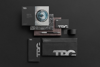 TBG Stationary brand branding design identity illustration logo mockup psd showcase template