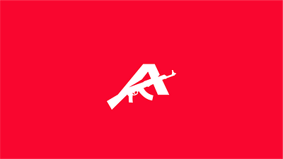 Gun Letter Logo ak logo ak logo design cash design cashdesign gun letter logo gun logo pistol letter logo pistol logo red logo red logo design