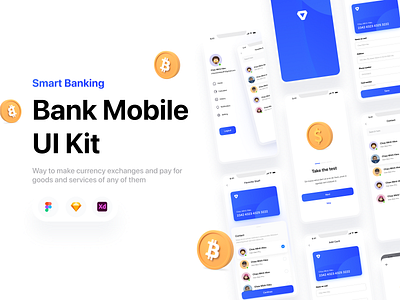 Smart Banking - UI KIT adobe xd animation app branding cover design figma graphic design icon illustration logo mobile motion graphics photoshop sketch ui vector xd