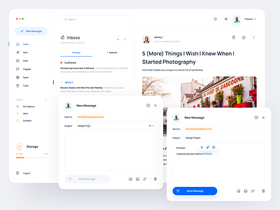 Mailcenter - Dashboard appdesign branding concept dashboard design email mail message minimal ui uidesign userinterface