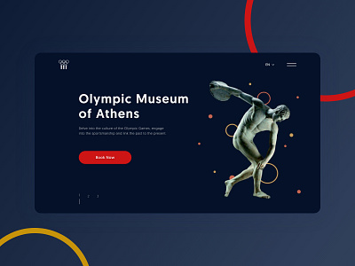 Olympic Museum of Athens athens concept design greece hero section museum olympic games olympic museum olympics sportsmanship ui ux web design