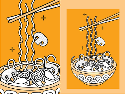 Noodle Bowl branding design flat illustration graphic design graphic illustration icon illustration japanese logo typography vector