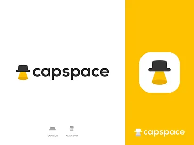 capspace - Logo Design Concept alien brand identity branding cap capspace concept creative design designer portfolio designs galaxy hat logo logo designer modern space spaceship ufo unique universe