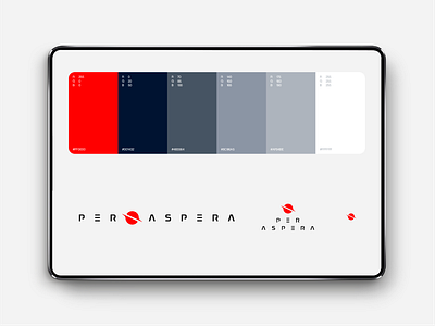 Per Aspera Branding Color Palette brand brand book brandbook branding clean color design graphic design guideline illustration logo palette ui vector