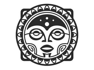 Inca mask inka logo mask maya tribe