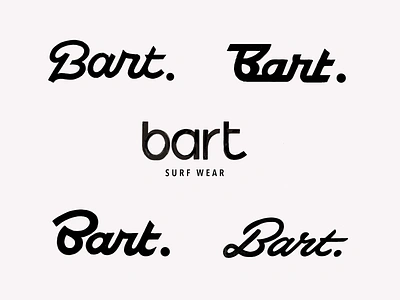 Bart branding calligraphy custom design flow fun handwritten identity lettering logo logotype personal premium script surf surfing type unique vibe waves