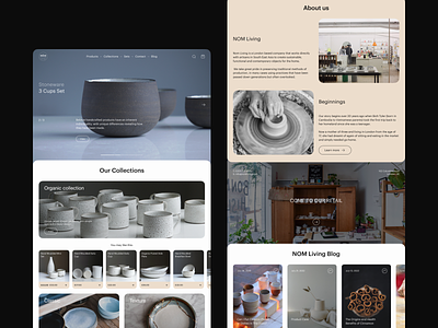 Redesign of the Nom Living website ceramic ceramic products store collectible goods design handmade london online store pottery redesign shop traditional products ui uidesign uxdesign website design websitedevelopment