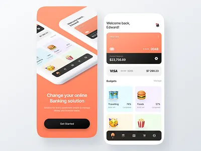 Fintech App Design Concept app application banking card credit debit figma finance fintech ios ui user experience user interface ux