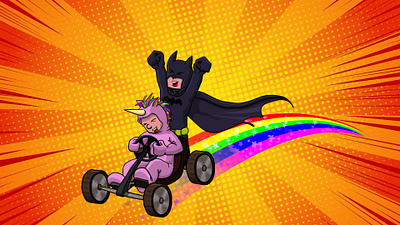 Batman! batman illustration photoshop unicorn