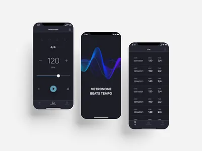 Metronome app app app design application figma metronome metronome app ui uiux