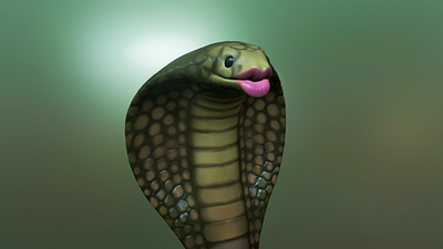 Lipstick on a Cobra 3d 3drender 3dsculpt character cobra illustration lips snake