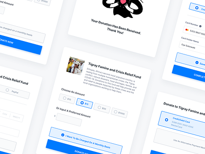 Payment Dialog Modals blue charity checkout design donation flat minimal modal modals payment payment dialog payment modal radio button shadows ui