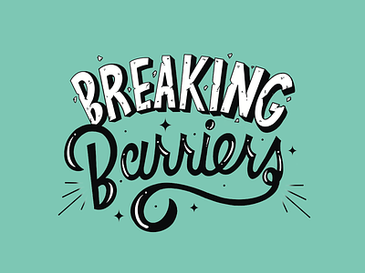 Breaking Barriers Crewneck Design apparel design branding crewneck graphic design illustration lettering typography