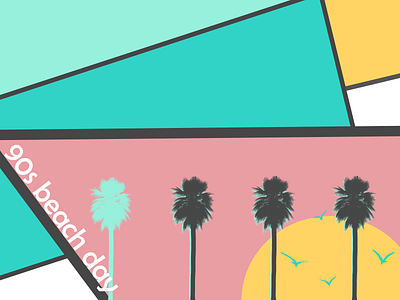 90s Beach! color palette design graphic design summertime weekly warm up