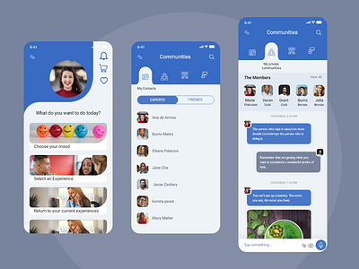 Communities App app design ui