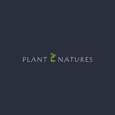 Logo for PLANT NATURES (modern Online shop) branding catchy clever flower flowerpot genius genius idea golden ratio graphic design hidden message leaves logo memorable nature plant pot