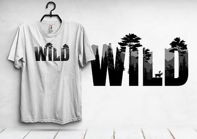 WILD Typography tshirt design