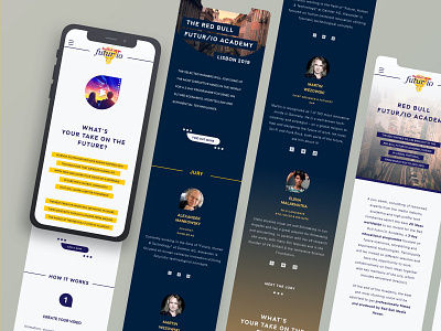 Red Bull Futur/IO design ui design user interface ux web design