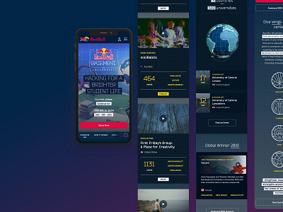 Red Bull Basement University design mobile red bull responsive design tech ui ui design user experience user interface ux web design