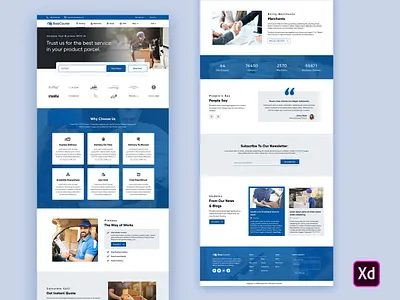 Courier Website UI Design best design courier website design graphic design landing page ui modern ui design parcel website ui ux user interface design ux website website ui xd design