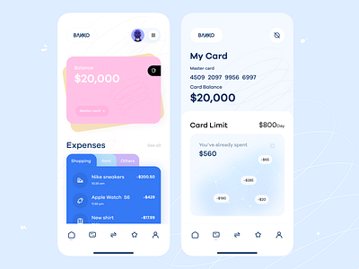 Mobile Wallet App app app ui bank bank wallet banking banking app card design ios app minimal mobile mobile app orix sajon ui app uiux ux wallet wallet app