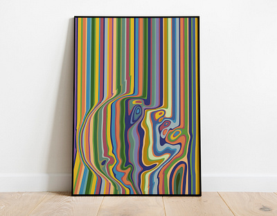 Top observer art graphic design illusion line art multicolored optical optical art opticalart opticalillusion poster rainbow sale unusual weird