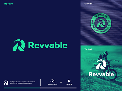 Logo redesign for Revvable - High growth SaaS Powersport animation brand branding design digital flat gif graphic design icon logo logo animation logo design motion design motion graphics moto software video