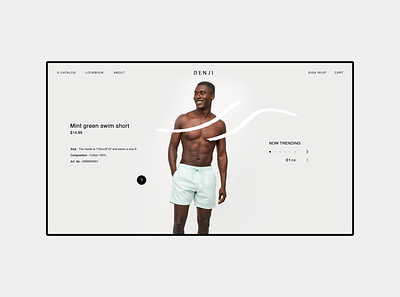 DENJI - Clothing behance clothing creative design ecommerce ui webdesign website