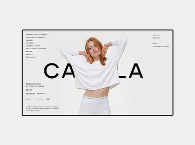 CAROLA - Clothing branding clothing design ecommerce user interface webdesign website