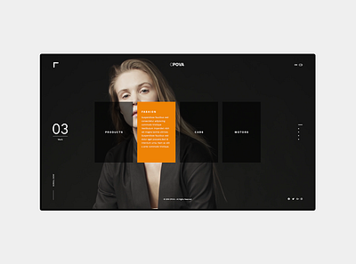 CPOVA - Model creative design model portfolio ui webdesign website
