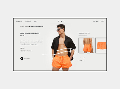 DENJI - Clothing behance boutique clothing creative design ecommerce online store ui webdesign website