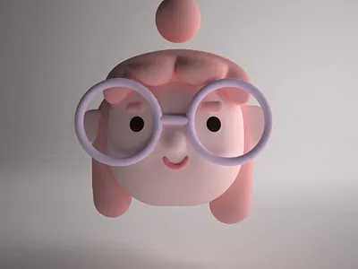 Floating Face 3d art c4d character girl maxon vray wacom