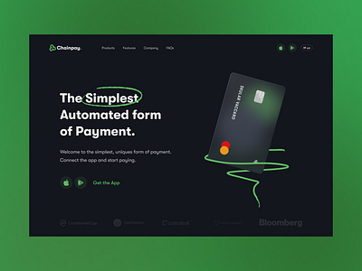 Hero Header app dark landing page dark mode dark website header hero header illustration landing page payment app payment website simple website ui uidesign ux uxdesignmastery website