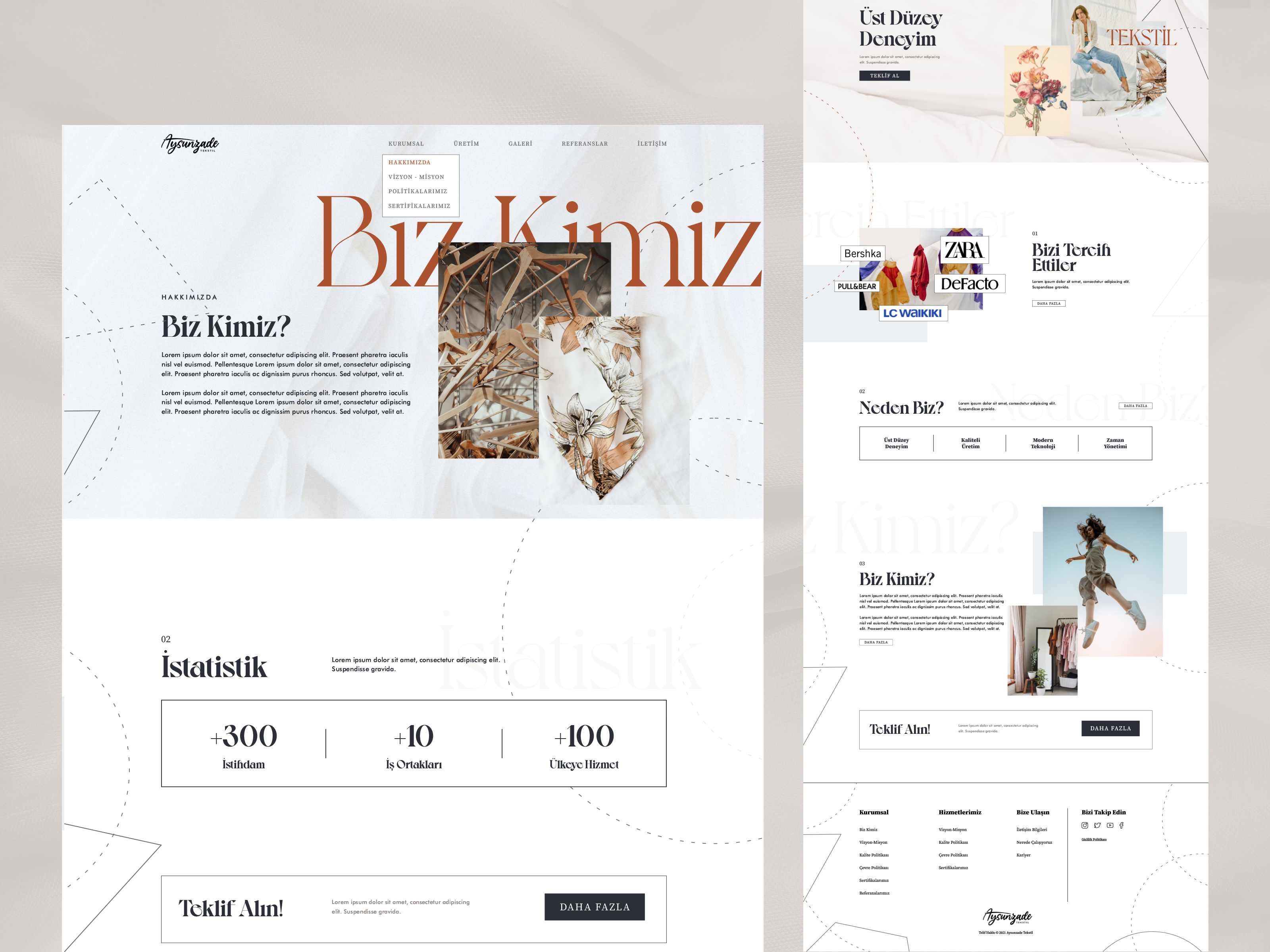 Example of Aysunzade Tekstil - Website Concept